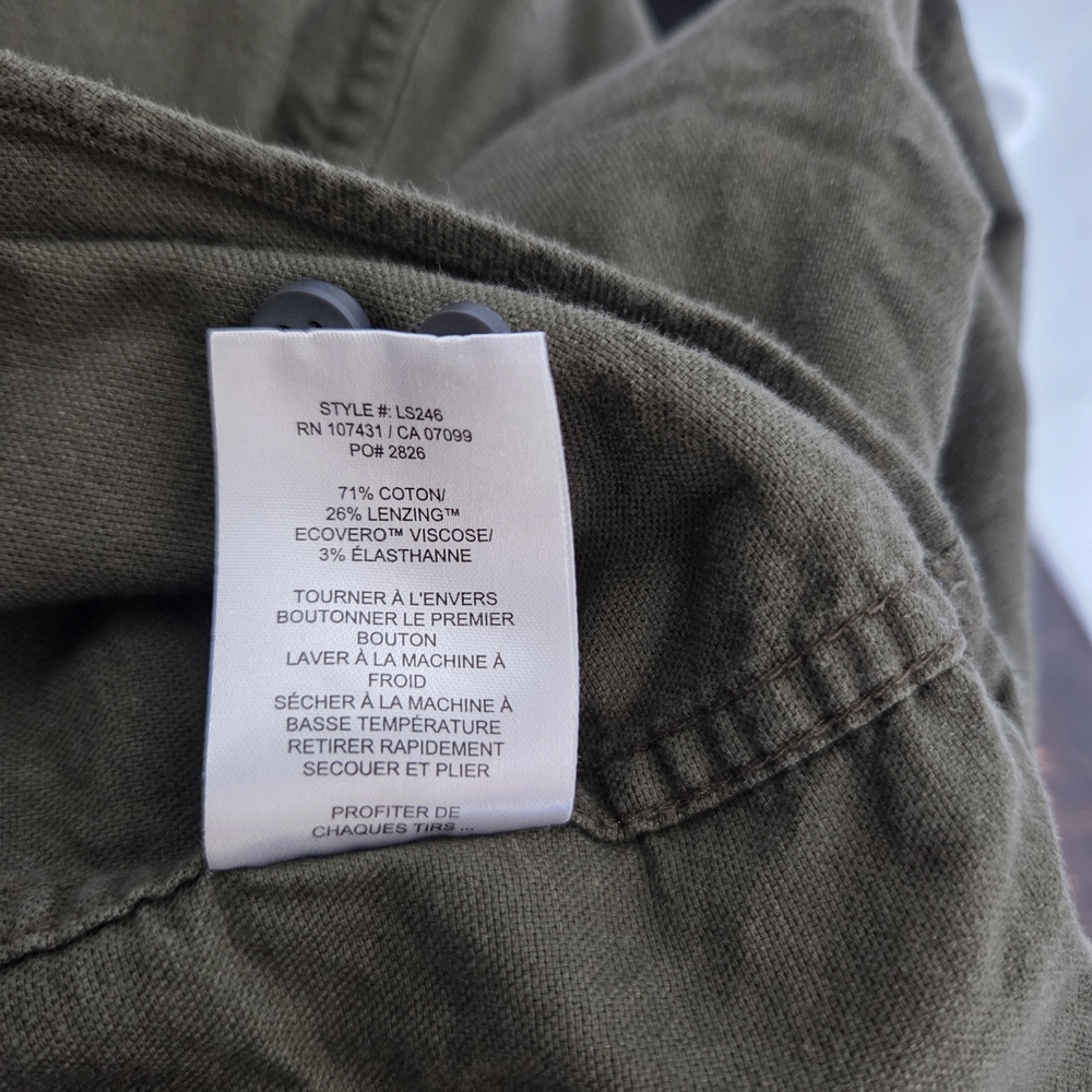 Linksoul Men's Large Green Button Shirt Tempus Fugit - Picture 7 of 8